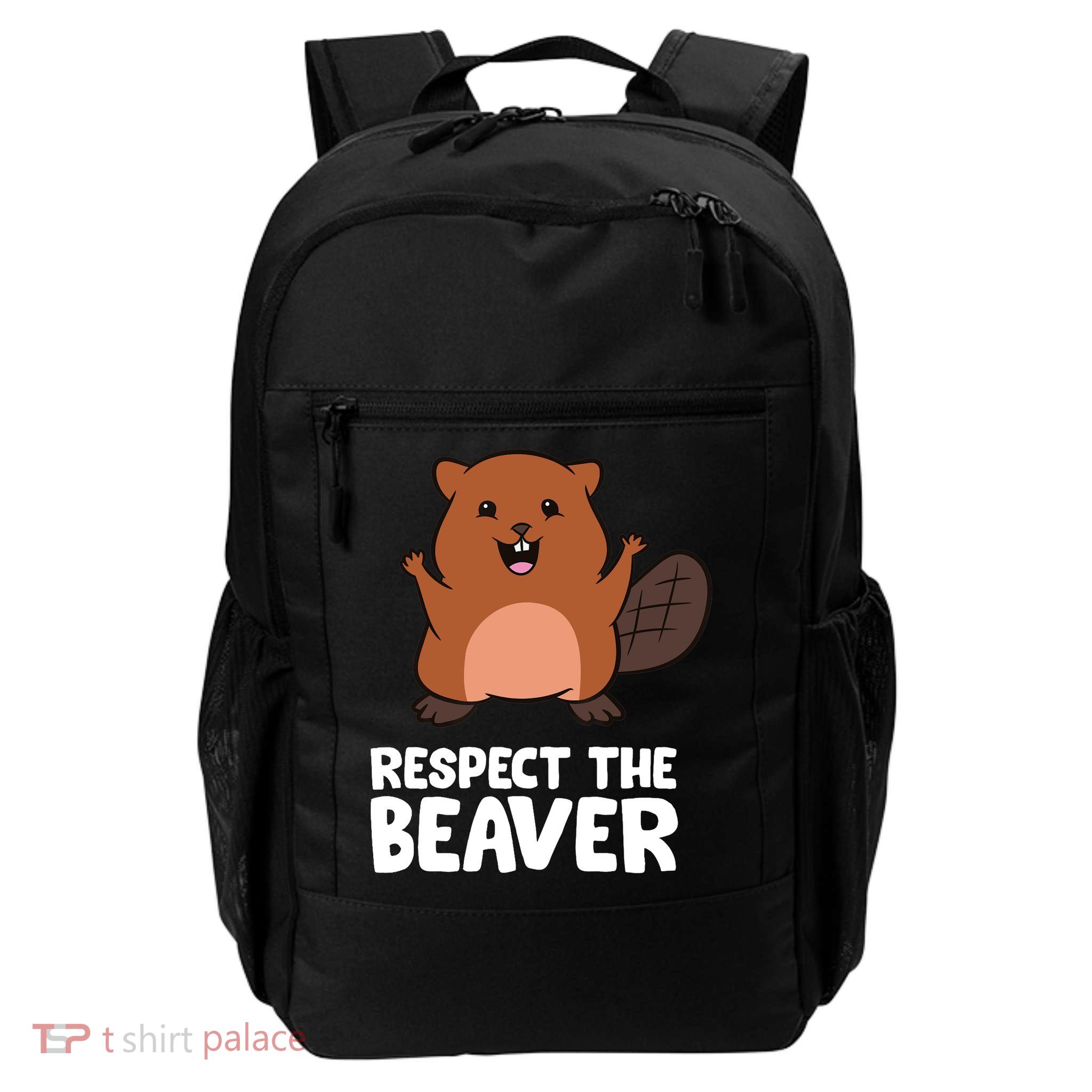 Respect The Beaver Funny Beaver Daily Commute Backpack
