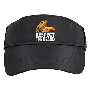 Respect The Beard Funny Bearded Dragon Lizard Owner Son Adult Drive Performance Visor