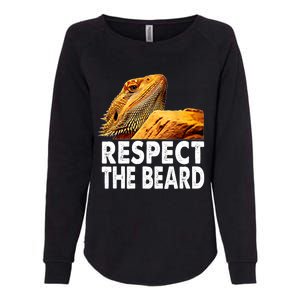 Respect The Beard Funny Bearded Dragon Lizard Owner Son Womens California Wash Sweatshirt