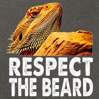 Respect The Beard Funny Bearded Dragon Lizard Owner Son Cotton Canvas Backpack