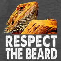Respect The Beard Funny Bearded Dragon Lizard Owner Son Vector Backpack
