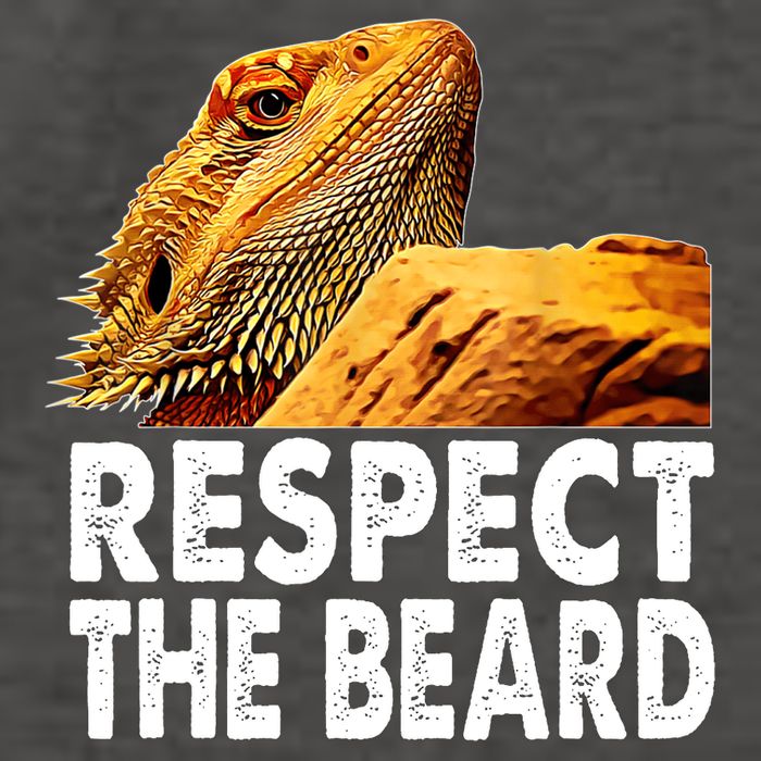 Respect The Beard Funny Bearded Dragon Lizard Owner Son Vector Backpack