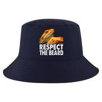 Respect The Beard Funny Bearded Dragon Lizard Owner Son Cool Comfort Performance Bucket Hat