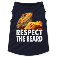 Respect The Beard Funny Bearded Dragon Lizard Owner Son Doggie Tank