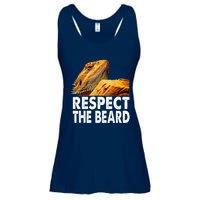 Respect The Beard Funny Bearded Dragon Lizard Owner Son Ladies Essential Flowy Tank