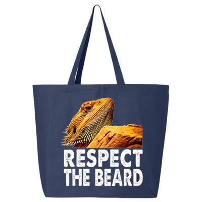 Respect The Beard Funny Bearded Dragon Lizard Owner Son 25L Jumbo Tote