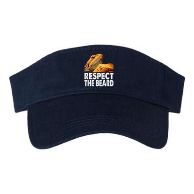 Respect The Beard Funny Bearded Dragon Lizard Owner Son Visor