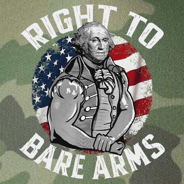 Right To Bare Arms 4th Of July Funny Gym George Washington Legacy Tie Dye Trucker Hat