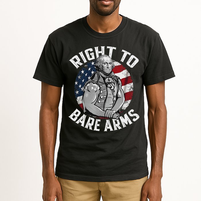 Right To Bare Arms 4th Of July Funny Gym George Washington Tall T-Shirt