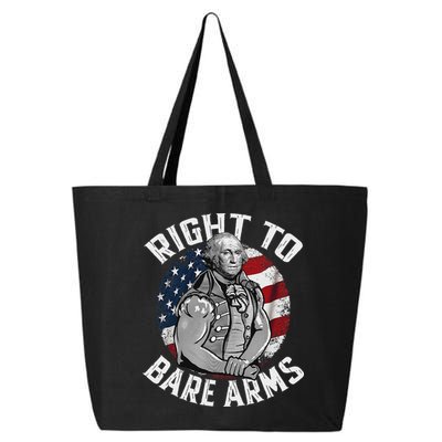 Right To Bare Arms 4th Of July Funny Gym George Washington 25L Jumbo Tote