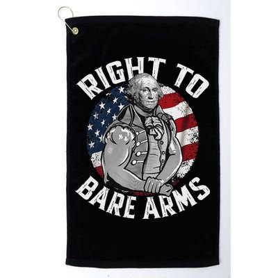 Right To Bare Arms 4th Of July Funny Gym George Washington Golf Towel