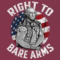 Right To Bare Arms 4th Of July Funny Gym George Washington 16oz Travel Tumbler