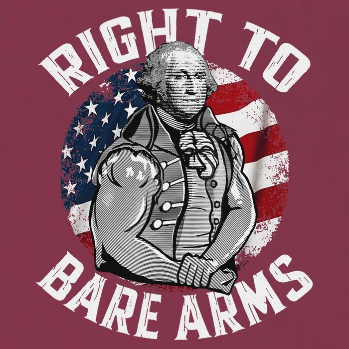 Right To Bare Arms 4th Of July Funny Gym George Washington 16oz Travel Tumbler