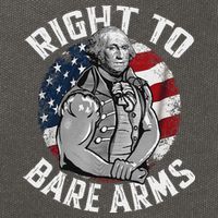Right To Bare Arms 4th Of July Funny Gym George Washington Cotton Canvas Backpack