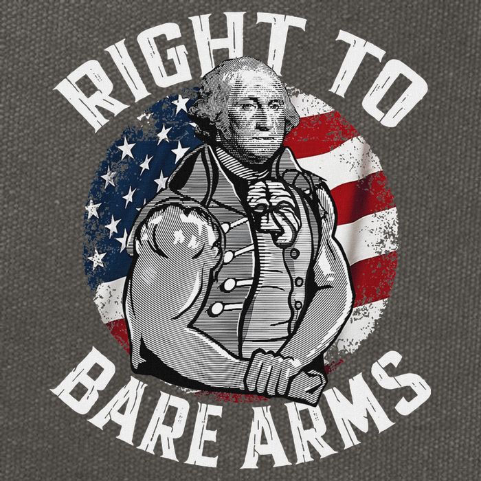 Right To Bare Arms 4th Of July Funny Gym George Washington Cotton Canvas Backpack