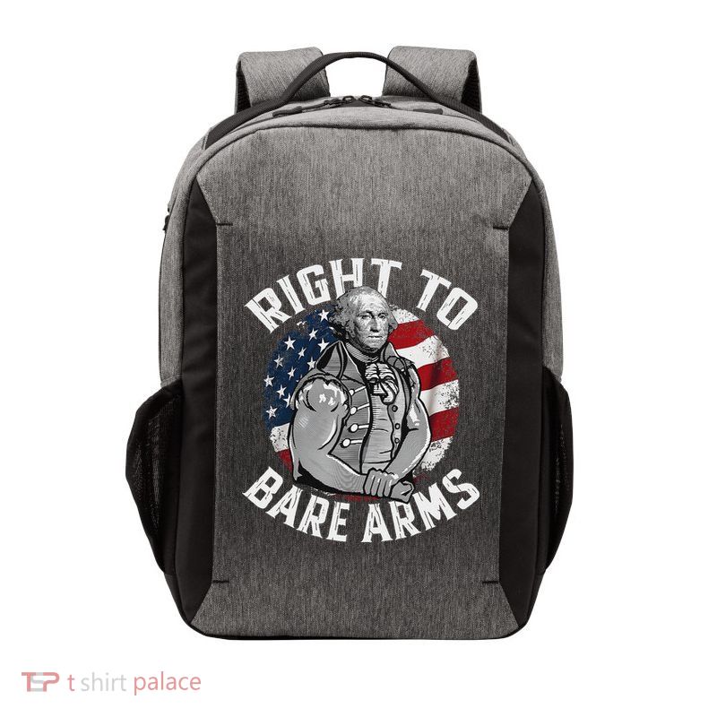 Right To Bare Arms 4th Of July Funny Gym George Washington Vector Backpack