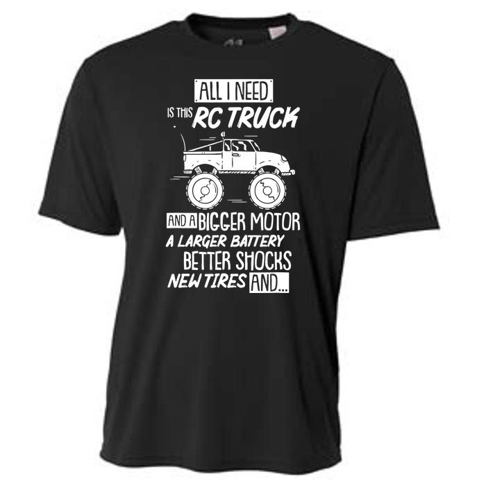 Rc Truck Bigger Motor Larger Battery Funny Cooling Performance Crew T-Shirt