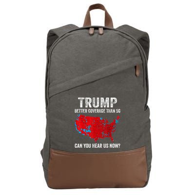 Retro Trump Better Coverage Than 5g Can You Hear Us Now Cotton Canvas Backpack