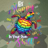 Rainbow Turtle Be Happy In Your Own Shell Autism Awareness Legacy Tie Dye Trucker Hat