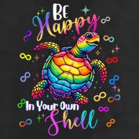 Rainbow Turtle Be Happy In Your Own Shell Autism Awareness Cool Comfort Performance Bucket Hat