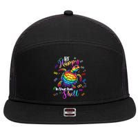 Rainbow Turtle Be Happy In Your Own Shell Autism Awareness 7 Panel Mesh Trucker Snapback Hat