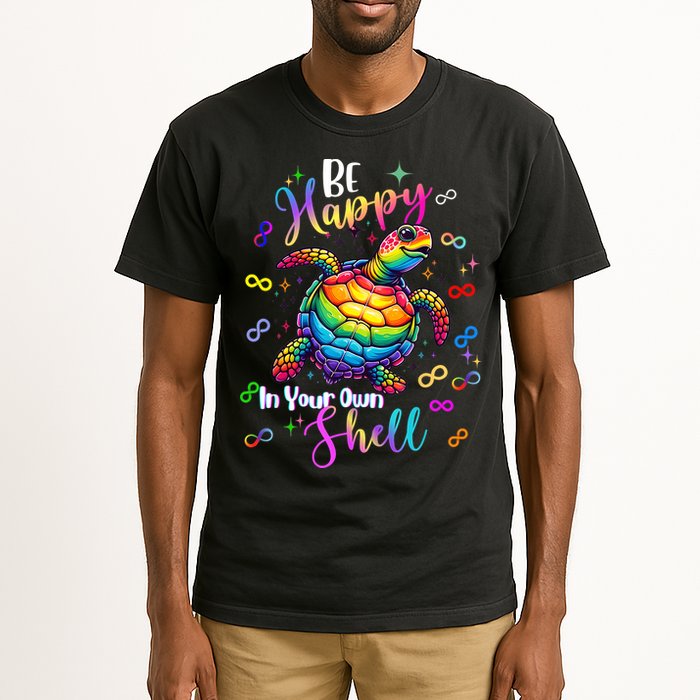 Rainbow Turtle Be Happy In Your Own Shell Autism Awareness Tall T-Shirt
