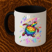 Rainbow Turtle Be Happy In Your Own Shell Autism Awareness Mug