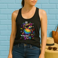 Rainbow Turtle Be Happy In Your Own Shell Autism Awareness Womens Tank Top