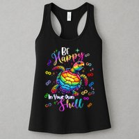 Rainbow Turtle Be Happy In Your Own Shell Autism Awareness Womens Tank Top