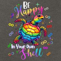 Rainbow Turtle Be Happy In Your Own Shell Autism Awareness Cotton Canvas Backpack
