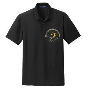 Relax The Bass Player Is Here Bassist Gifts Music Guitar Dry Zone Grid Polo