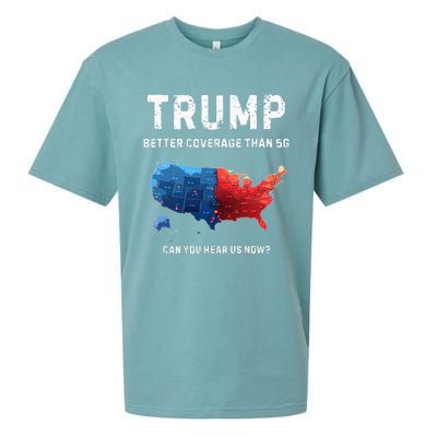 Retro Trump Better Coverage Than 5g Can You Hear Us Now Sueded Cloud Jersey T-Shirt