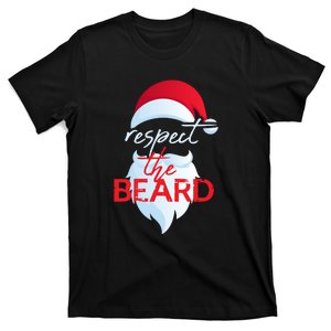 Respect The Beard Funny Santa Claus Christmas T-Shirt