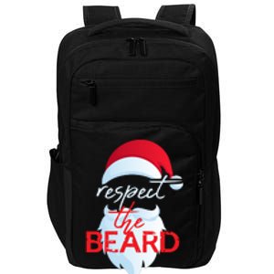 Respect The Beard Funny Santa Claus Christmas Impact Tech Backpack