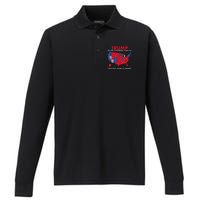 Retro Trump Better Coverage Than 5g Can You Hear Us Now Performance Long Sleeve Polo