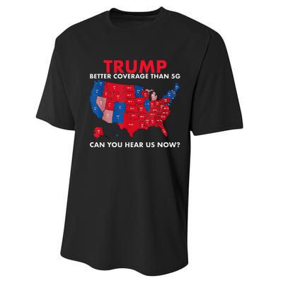 Retro Trump Better Coverage Than 5g Can You Hear Us Now Performance Sprint T-Shirt