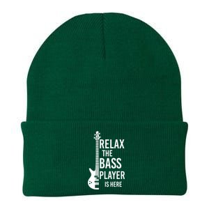 Relax The Bass Player Is Here Bass Guitar Knit Cap Winter Beanie