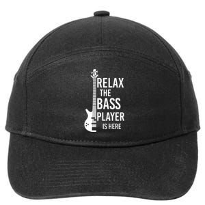 Relax The Bass Player Is Here Bass Guitar 7-Panel Snapback Hat