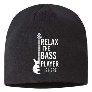 Relax The Bass Player Is Here Bass Guitar Sustainable Beanie