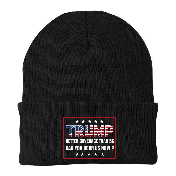 Retro Trump Better Coverage Than 5g Can You Hear Us Now Knit Cap Winter Beanie
