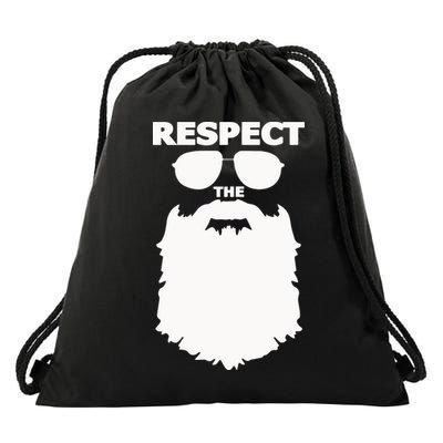 Respect The Beard Novelty Graphic Great Gift Drawstring Bag