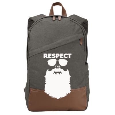 Respect The Beard Novelty Graphic Great Gift Cotton Canvas Backpack