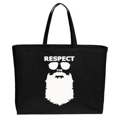 Respect The Beard Novelty Graphic Great Gift Cotton Canvas Jumbo Tote