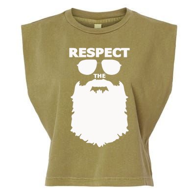 Respect The Beard Novelty Graphic Great Gift Garment-Dyed Women's Muscle Tee