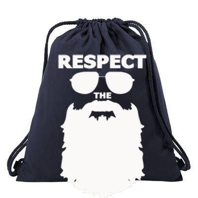 Respect The Beard Novelty Graphic Great Gift Drawstring Bag