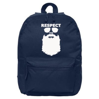 Respect The Beard Novelty Graphic Great Gift 16 in Basic Backpack