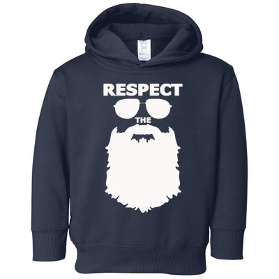 Respect The Beard Novelty Graphic Great Gift Toddler Hoodie