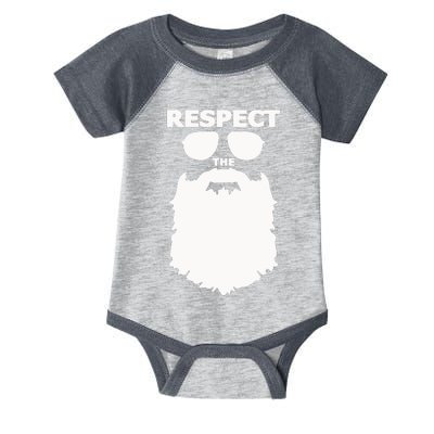 Respect The Beard Novelty Graphic Great Gift Infant Baby Jersey Bodysuit