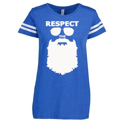 Respect The Beard Novelty Graphic Great Gift Enza Ladies Jersey Football T-Shirt