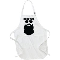 Respect The Beard Novelty Graphic Great Gift Full-Length Apron With Pockets